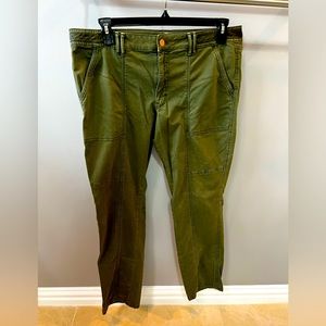 White House Black Market- Size 14 Straight Crop Green jeans.